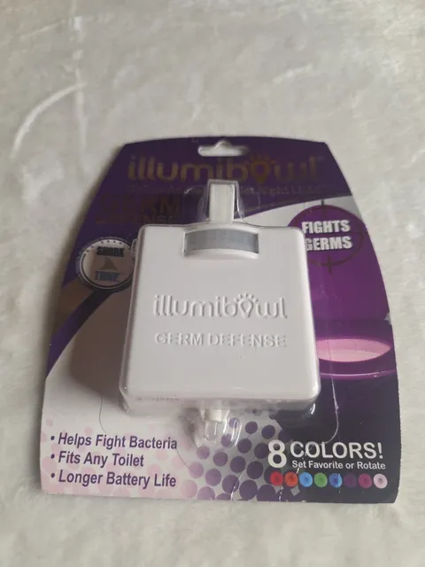 8 color Illumibowl Motion Activated Toilet Night Light Germ Defense Shark Tank