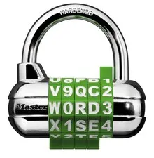 Master Lock 1534D 2-1/2 in. Wide Set Your Own Word Combination Padlock