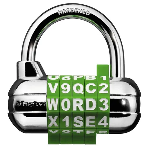 Master Lock 1534D 2-1/2 in. Wide Set Your Own Word Combination Padlock