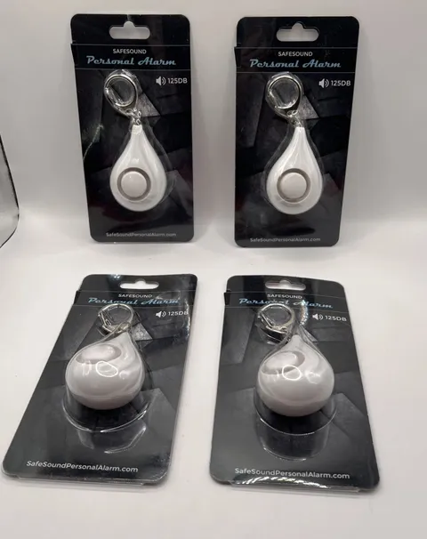 125DB Personal Alarm Safesound Alarms Loud Siren Keychains Small NEW Lot Of 4