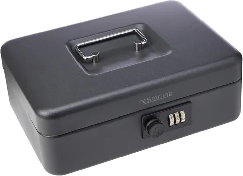 Sterling CB03CBK 10" Combination Lock Cash Box - Black