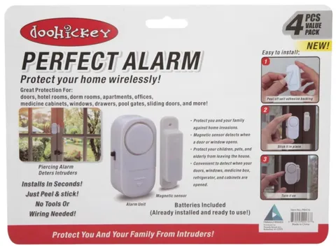 DOOHICKEY PERFERCT ALARM Personal Security Window and Door Alarm - 4 Pack