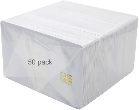 50 Pack SLE4442 Chip Cards - Blank Smart Intelligent Contact IC Card, ISO 7816 f