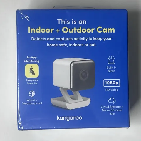 Kangaroo Wired Indoor & Outdoor Cam Motion Detection Smart Home Security NIB