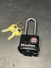 Heavy Duty Outdoor Covered Padlock with 2 Keys, 2-1/8 in. Wide, 1.5 in. Shackle