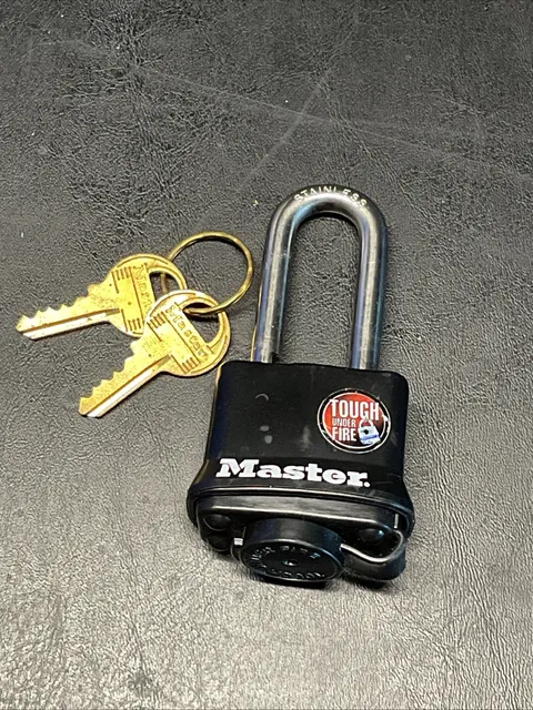 Heavy Duty Outdoor Covered Padlock with 2 Keys, 2-1/8 in. Wide, 1.5 in. Shackle