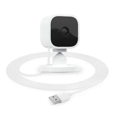 Blink Mini Compact Indoor Plug-in Smart Security Camera 1080 HD Motion Detection