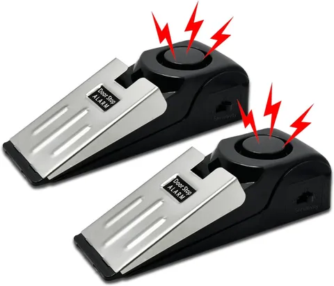 HNHMT 2 Pack Portable Door Stop Alarm, Door Stopper with 120Db Loud Security Ala