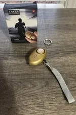 Talker Personal  Gold Alarm Key Chain With LED Flashlight Built In . New!