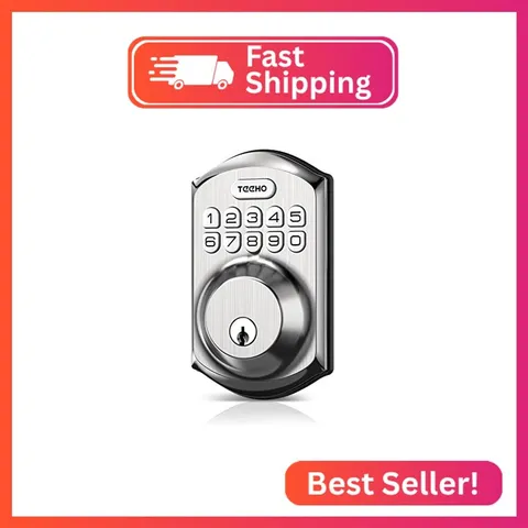 TEEHO TE001 Keyless Entry Deadbolt with Keypad for Front Door, Satin Nickel