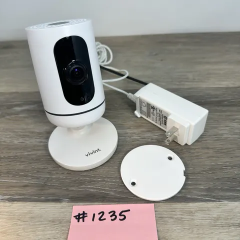 Vivint Indoor Security Camera V-CAM1 with Power Supply & Mount Plate TESTED