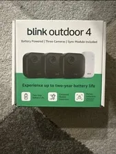 Blink Outdoor 4 3 Camera System w/ Sync Module Core 1080p HD Wireless Security
