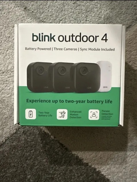 Blink Outdoor 4 3 Camera System w/ Sync Module Core 1080p HD Wireless Security