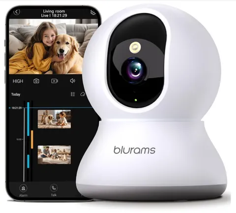 Cámara Seguridad 2K 360° WiFi Seguimiento Movimiento Visión Nocturna Audio 2 Vía