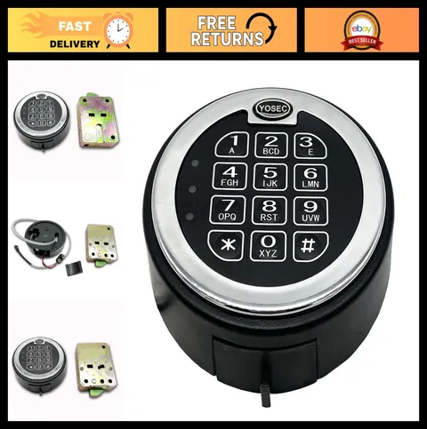 Digital Keypad Time Delay Lock for Safe Box - 5 User Codes, 0-59 Min Delay, Dual