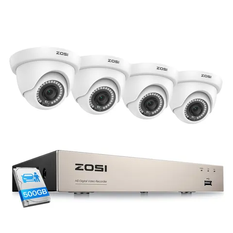 ZOSI 1080P HD CCTV Camera Home Security System 5MP Lite 8CH DVR H.265+ 500G HDD