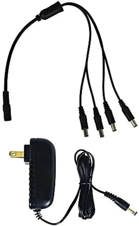 Security Camera Power Adapter with 4-Way Power Splitter