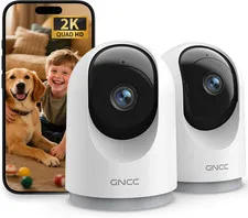 2K Cameras for Home Security-Indoor Pan/Tilt Cameras for Baby Monitor