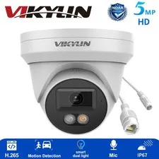 VIKYLIN 4K 5MP H.265+ PoE Security IP Camera Outdoor Human Vehicle Detection