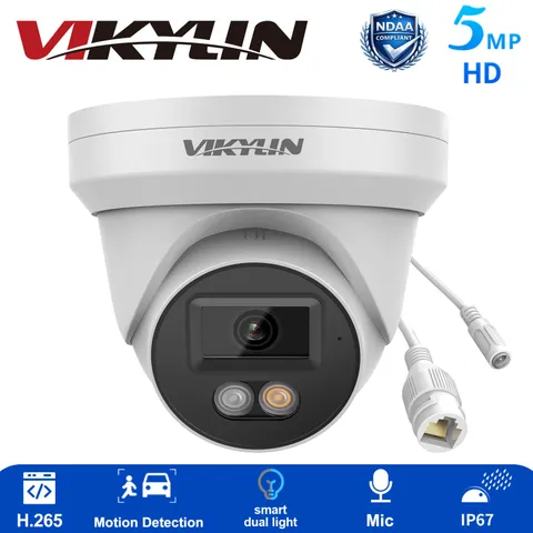 VIKYLIN 4K 5MP H.265+ PoE Security IP Camera Outdoor Human Vehicle Detection
