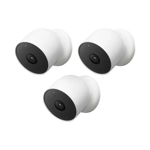 Google Nest Cam Battery Indoor/Outdoor Security Camera, 3-pack NTL-CAM3PK-C