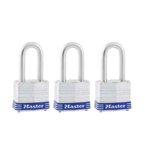Master Lock Padlock 1 9/16In Pin Tumbler Keyed Dual Ball Bearing 3Pk