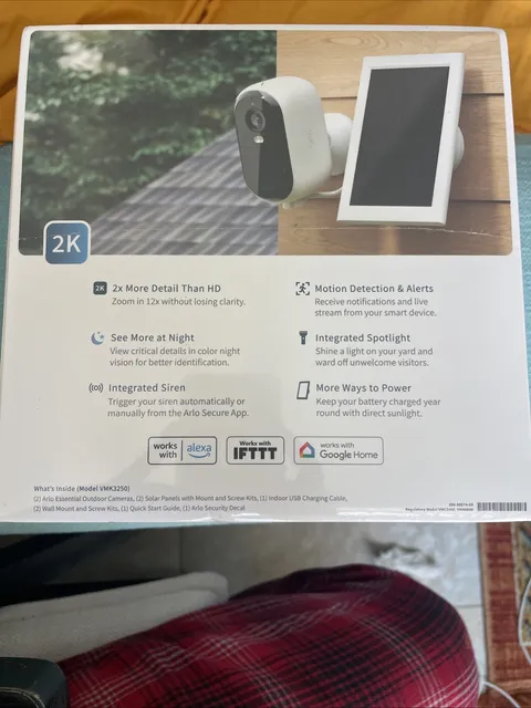Arlo VMK3250-1SCNAS Essential 2-Camera Outdoor Wireless 2K Security Camera 2nd..