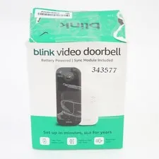 Blink Video Doorbell System Black HD Video Doorbell w Sync Module Core - Grade A