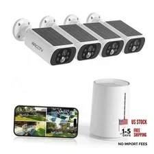 Solar Security Cameras Wireless Outdoor, 4 Cam-Kit, 4MP 2.5K HD | C3-4 Cam Kit
