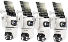 Security Cameras Wireless Outdoor with Dual Lens,Solar Cameras for Home Security