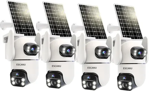 Security Cameras Wireless Outdoor with Dual Lens,Solar Cameras for Home Security