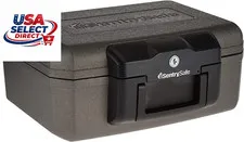 Fireproof Safe with Key Lock for Home or Travel - 0.18 Cubic Feet