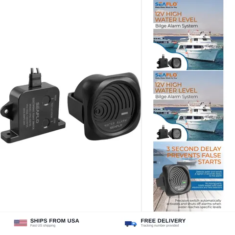 SEAFLO High Water Level Alarm System for Bilge - 12V, 95dB, Solid State Switch