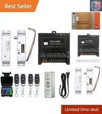 Electric Drop Bolt Lock with 4 Remote Controls Fail Secure Door Access Contro...