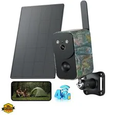 4G Cellular Security Camera Solar Powered 10000mAh Battery, Wireless Camera f...