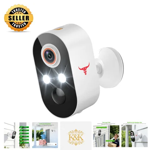 Full Color Night Vision Wireless Security Camera - 1080P Outdoor Surveillance