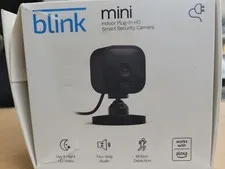 Blink Mini Camera Indoor Plug-in HD Smart Security Black Sealed