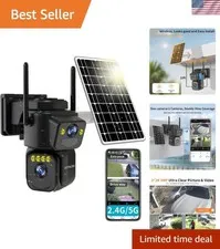 2-Way Audio Outdoor Security Camera with Motion Detection and Free Cloud Storage