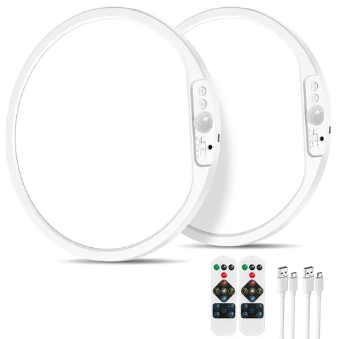 2-Pack 12" Larger 10000mAh Rechargeable 2 Packs-10000mAh, 3CCT-12"-White