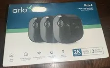 Arlo Pro 4 3 Wire Free Spotlight Security Cameras 2k
