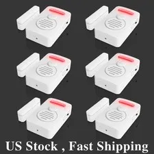 Wireless Voice Alarm Doorbell Door Windows Reminder 90dB 3-Level Volume Kid 6PCS