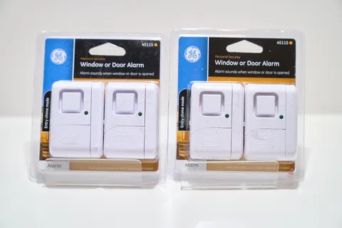 Window Door Alarm GE 45115 Personal home Security 2 Pack 120db Alarm