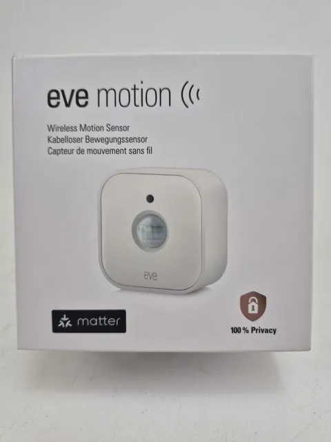 Eve Motion (matter) - Smart Motion Sensor With Light Sensor, Ipx3 Water Apple