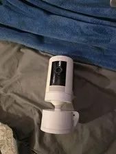 Ring Stick Up Cam Plug-in Outdoor Wireless Camera W/Ring Pan And Tilt Mount.