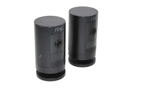 2 Ring Stick Up Cam Black Outdoor Wireless Security Camera 5UM7E5 - No Batteries
