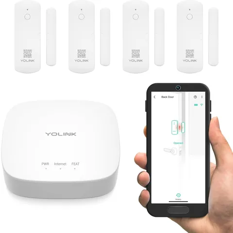 Yolink Lora Smart Door Sensor Starter Kit: - 1/4 Mile Open-Air Range, Door Left-
