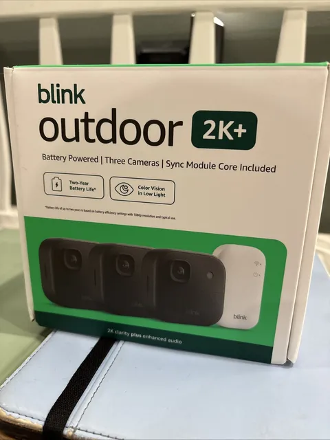 NEW 3 PACK Blink Outdoor 2K+ Wireless Security BLACK CAMERAS W/ SYNC CORE MODULE