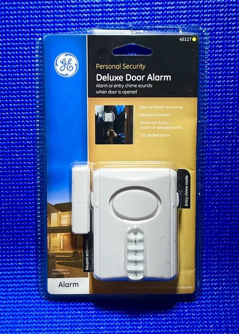 GE Deluxe Door Alarm 120dB Keypad Home Away Entry Chime No Wiring New 45117