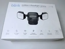 Blink Outdoor 4 Battery-Powered 1080p Security Camera HD with Floodlight Black