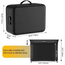 Fireproof Safe Storage for Documents, Passport, Laptop